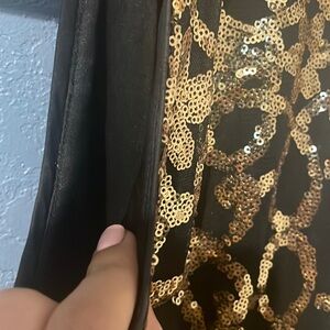 Tahari Gold and Black Dress